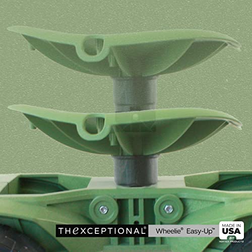 TheXceptional Wheelie Easy-Up | Wheeled Garden Stool with Handles Relieve Pain Getting Up and Down | Gardening Work-Seat with Wheels for Elderly Seniors Kneeler | Made in USA by Vertex | Model EX530