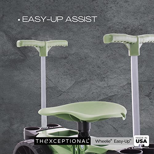 TheXceptional Wheelie Easy-Up | Wheeled Garden Stool with Handles Relieve Pain Getting Up and Down | Gardening Work-Seat with Wheels for Elderly Seniors Kneeler | Made in USA by Vertex | Model EX530