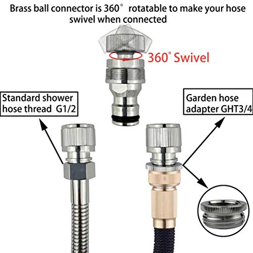 Dishwasher,washer Snap Coupling Adapter,shower hose, garden hose(3/4GHT) quick connection, for Bathroom/kitchen,sink to hose adapter Faucet Hose Adapter,Sink Quick-fit Attachment (Quick-Connect)