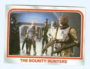 star wars empire strikes back trading card 1980 topps #74 the bounty hunters darth vader boba fett