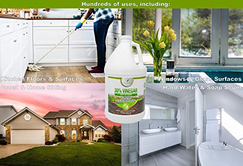 Natural Elements 30% Vinegar | Home & Garden | 6X Cleaning Power | Multiple Uses | 1 Gallon