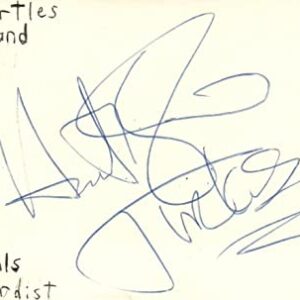 Howard Kaylan Lead Vocals The Turtles Rock Band Music Signed Index Card JSA COA