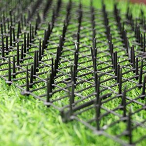 Hmyomina Cat Scat Mat with Spikes 16.4FT Cat Deterrent Mat Digging Stopper for Indoor Outdoor with 8 Garden Staples (8.2FT 2 PCS Black)