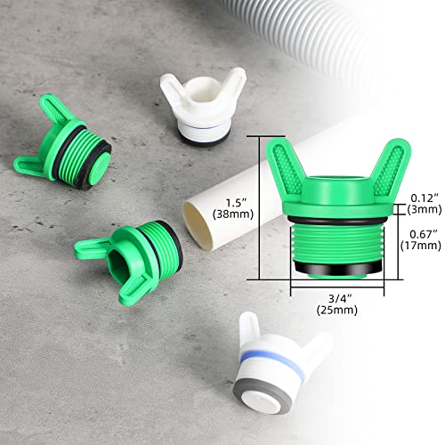 Nuanchu 10 Pieces 3/4” NPT Plug Male Thread PPR Plugs and Garden Hose Plug White Garden Irrigation Tubing Stopper Drain Plug Compatible with Green RV Irrigation Water Supply Lines