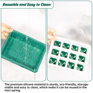 ZYP 【2023 Upgraded】 3 PCS Reusable Seed Starter Trays Kit,Soft Silicone Garden Seedling Starter Trays with Humidity Dome,Indoor Grow Kit for Plant,Flowers,Vegetables (12 Cells per Tray)