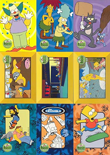 THE SIMPSONS 10TH ANNIVERSARY CELEBRATION 2000 INKWORKS BASE CARD SET OF 81 AN