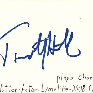 Timothy Hutton Actor Lymelife Movie TV Autographed Signed Index Card JSA COA