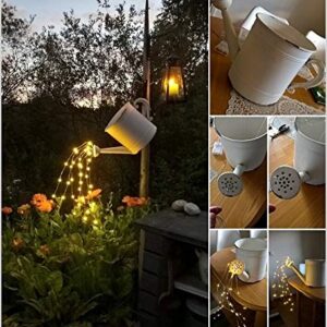 Soltuus Solar Fairy String Lights Outdoor, Multi Strand 180 LEDs Watering Can Light, Waterproof Solar Powered Waterfall Lights, Warm White Firefly Bunch Lights