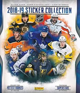 2018/19 panini nhl hockey huge 72 page stickers collectors album with ten(10) bonus hockey stickers ! great hockey collectible to house all your new panini nhl stickers! makes a great gift!