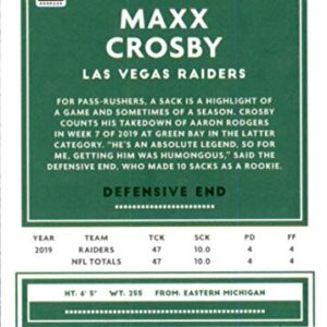 2020 Donruss Optic #53 Maxx Crosby Las Vegas Raiders Football Card