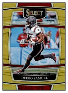 deebo samuel 2022 panini select draft /10 gold prizm #89 concourse nm+-mt+ nfl football