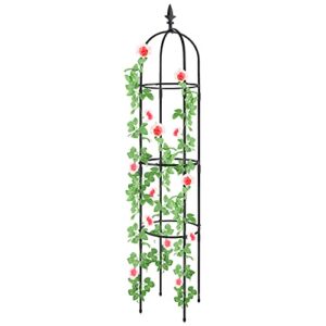 plant cages and supports, deaunbr tomato cage 6ft tall plant stakes heavy duty garden trellis for indoor & outdoor plants, climbing plant, tomatoes, vegetables, fruits, flowers, pots, vines -1 pcs