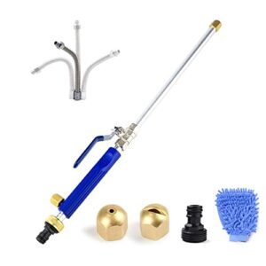hydro jet power washer, heavy duty metal watering sprayer with universal hose end, glass window cleaning sprayer extendable home garden car water washing, hydrojet power washer nozzle…