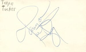 tanya tucker singer musician country music signed index card jsa coa