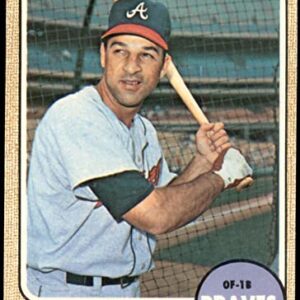 1968 Topps # 527 Tito Francona Atlanta Braves (Baseball Card) VG/EX Braves