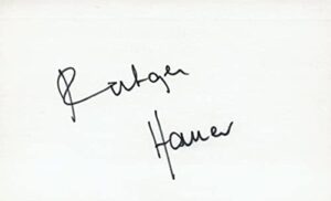 rutger hauer actor writer blade runner tv autographed signed index card jsa coa
