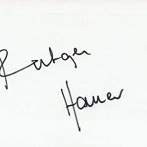 Rutger Hauer Actor Writer Blade Runner TV Autographed Signed Index Card JSA COA