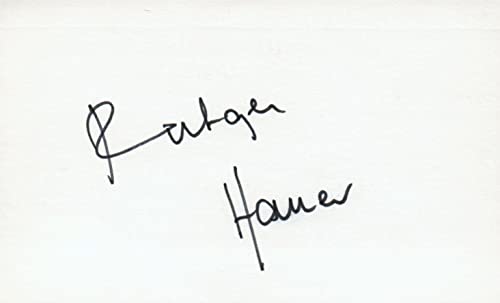 Rutger Hauer Actor Writer Blade Runner TV Autographed Signed Index Card JSA COA