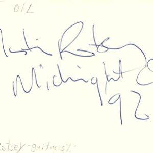 Martin Rotsey Guitarist Midnight Oil Rock Band Music Signed Index Card JSA COA