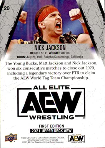 2021 Upper Deck All Elite Wrestling AEW #20 Nick Jackson Official Trading Card