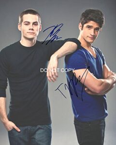 teen wolf mtv show tyler posey & dylan o’brien reprint signed autographed photo rp