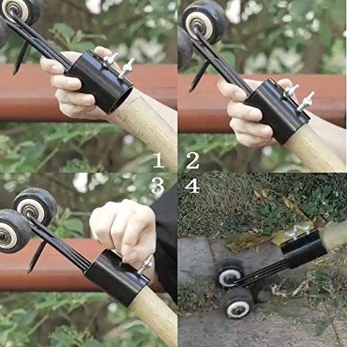 Weed Puller Tool with Wheels, Stand Up Weeding Tools for Garden Patio Backyard Lawn Sidewalk Driveways Weeds