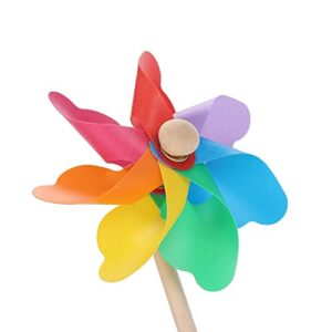 Mr. Pen- Rainbow Flower Pinwheels, 10 Pack, Pinwheels for Yard and Garden, Pinwheels for Kids, Wind Pinwheel, Flower Wind Spinners, Garden Pinwheels Spinners, Yard Pinwheels, Rainbow Party Favors