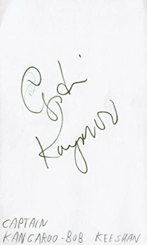 Bob Keeshan Actor Captain Cangaroo TV Autographed Signed Index Card JSA COA