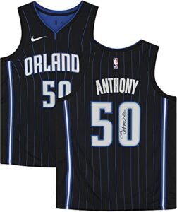 cole anthony orlando magic autographed black nike 2020/21 icon swingman jersey – autographed nba jerseys