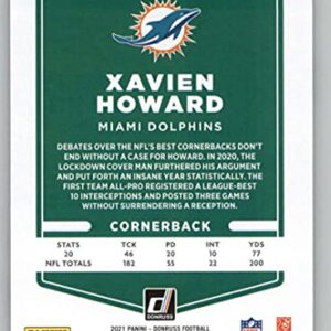 2021 Donruss #68 Xavien Howard Miami Dolphins Official NFL Football Trading Card From Panini America in Raw (NM or Better) Condition