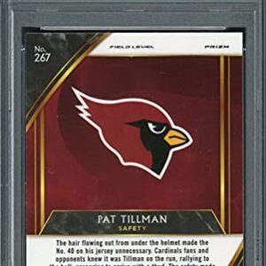 Pat Tillman 2019 Panini Select Silver Prizm Football Card #267 Graded PSA 10