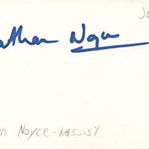 Jonathan Noyce Bassist Jethro Tull Rock Band Music Signed Index Card JSA COA