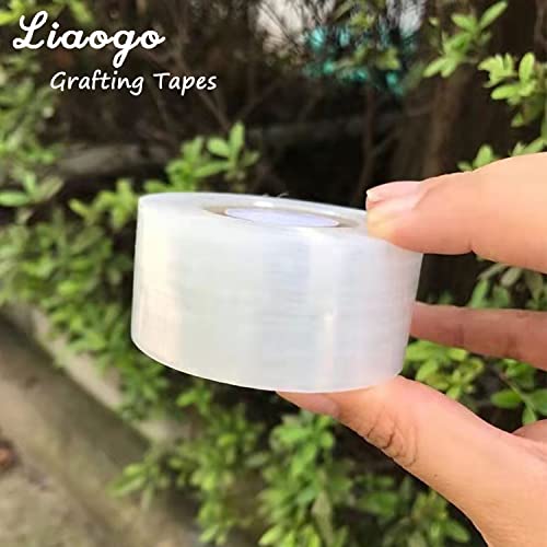 Liaogo Grafting Tape Grafting Film for Plants, 2 Pack Stretchable Garden Grafting Tape Plants Repair Budding Tapes for Floral Fruit Tree and Poly Budding Tape