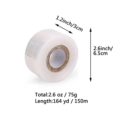 Liaogo Grafting Tape Grafting Film for Plants, 2 Pack Stretchable Garden Grafting Tape Plants Repair Budding Tapes for Floral Fruit Tree and Poly Budding Tape