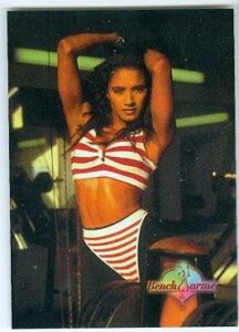 traci bingham trading card (baywatch swimsuit model) 1997 benchwarmers #68