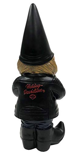 Harley-Davidson Lady Biker Themed Polystone Garden Gnome, 4.5 x 11 in. 544902C