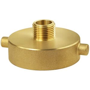 novino fire hydrant hose adapter 2-1/2″ nst/nh female x 3/4″ ght male, brass fire hydrant adapter fire equipment hydrant to garden hose adapter