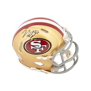 nick bosa autographed san francisco 49ers speed mini football helmet – bas coa