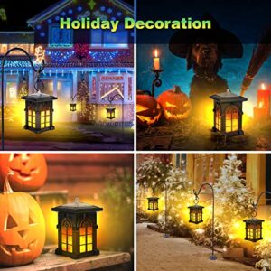 Solar Outdoor Lights, Futuriol Solar Hanging Lantern with Flickering Flame, IP65 Waterproof Solar Powered Landscape Garden Lights for Camping Christmas Decor Patio Driveway Walkway Pool 2 Pack