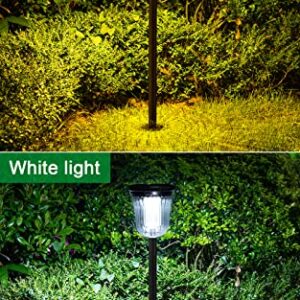 JSOT 200 Lumens Solar Pathway Lights,4 Pack Solar Outdoor Landscape Path Lights Waterproof,Bright Solar Driveway Lights,IP65 Long Last LED Solar Walkway Light for Garden,Lawn,Path.(Warm/White Light)