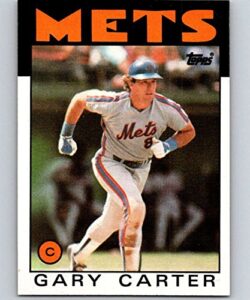 1986 topps baseball #170 gary carter new york mets official mlb trading card (stock photo used, nm or better guaranteed)
