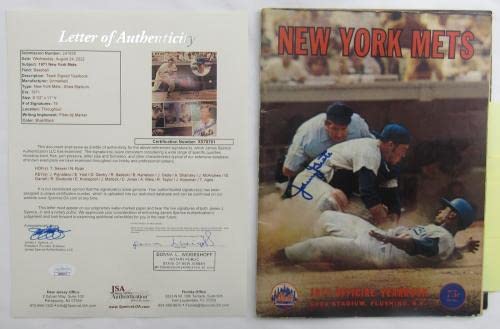 Tom Seaver Nolan Ryan Jerry Koosman +17 Signed 1971 Mets Yearbook JSA XX78761 - Autographed MLB Magazines