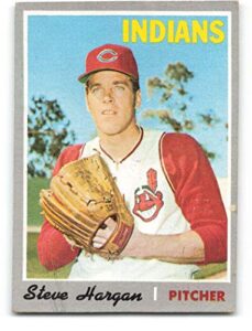 baseball mlb 1970 topps #136 steve hargan ex/nm indians