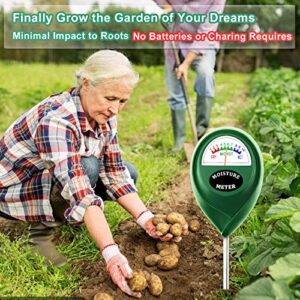 Suplong Soil Moisture Meter,Plant Moisture Meter, Plant Water Meter for Plants, Gardening, Farming, Indoor and Outdoor Plants(No Batteries Required)