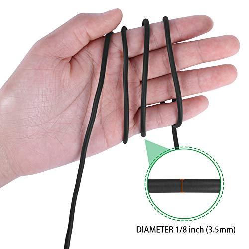 Tenn Well 3.5mm Garden Wire Ties, 52 Feet Soft Plant Ties for Climbing Plants, Black Plant Training Wire for Tomato Plants, Climbing Roses, Vines and Cucumbers (2PCS X 26 Feet)