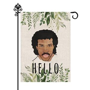 hello funny garden flag vertical double sized personalized flag seasonal home yard outdoor decoration 12.5 x 18 inch