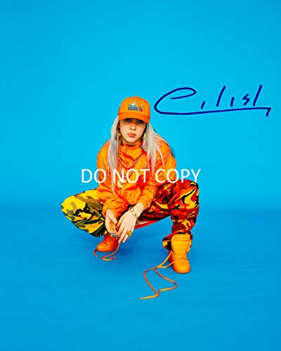 Billie Eilish singer 8x10 SIGNED REPRINT photo Dark POP #1 RP