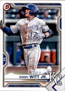 2021 bowman prospects #bp-1 bobby witt jr. kansas city royals baseball card
