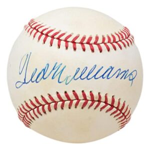 ted williams boston red sox signed american league baseball uda – autographed baseballs