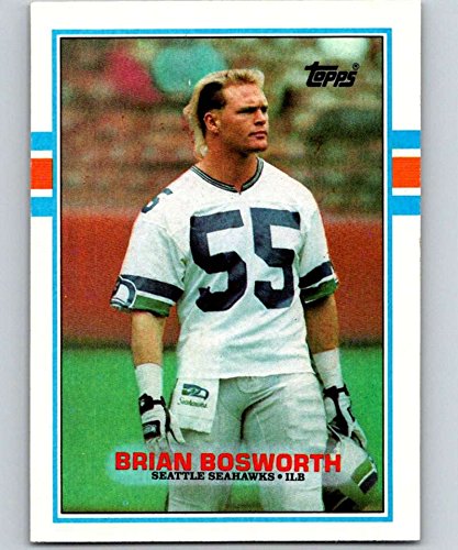 1989 Topps #192 Brian Bosworth Seahawks NFL Football Card NM-MT